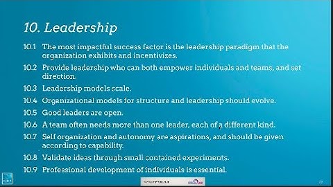 Leadership (part 2)- from Agile 2: The Next Iteration of Agile