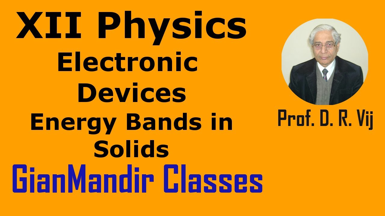 XII Physics Electronic Devices Energy Bands In Solids By Poonam Ma