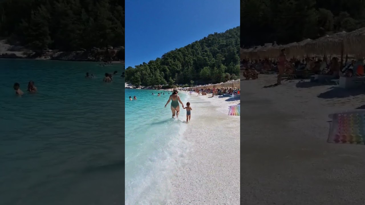 Porto Vathy, one of the most beautiful beaches in Thassos, Greece 🇬🇷