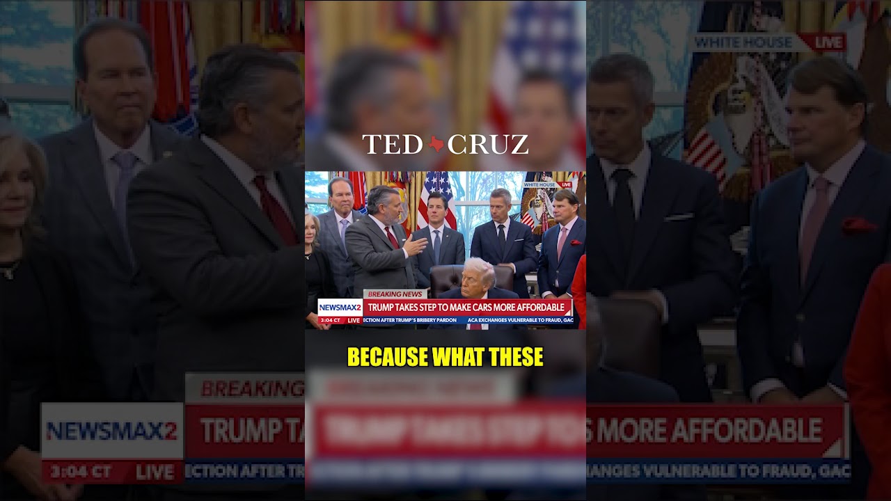 Sen Ted. Cruz praises new Trump actions on car affordability at the White House