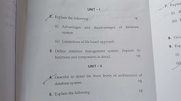 #bca #mdu DATABASE Management System BCA 3rd semester question paper 2022 MDU University