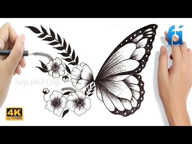 Beautiful Butterfly Outline Art PNG Transparent Images Free Download |  Vector Files | Pngtree