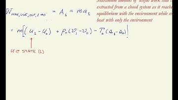 Closed system exergy example with steam