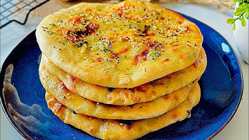 Cheese Stuffed Garlic Naan Recipe | Cheesy Flatbread Recipe 