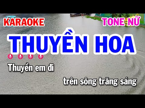 Thuyền Hoa Karaoke - Karaoke Thuyền Hoa Tone Nữ Nhạc Sống Cha Cha || Karaoke Tuấn Cò