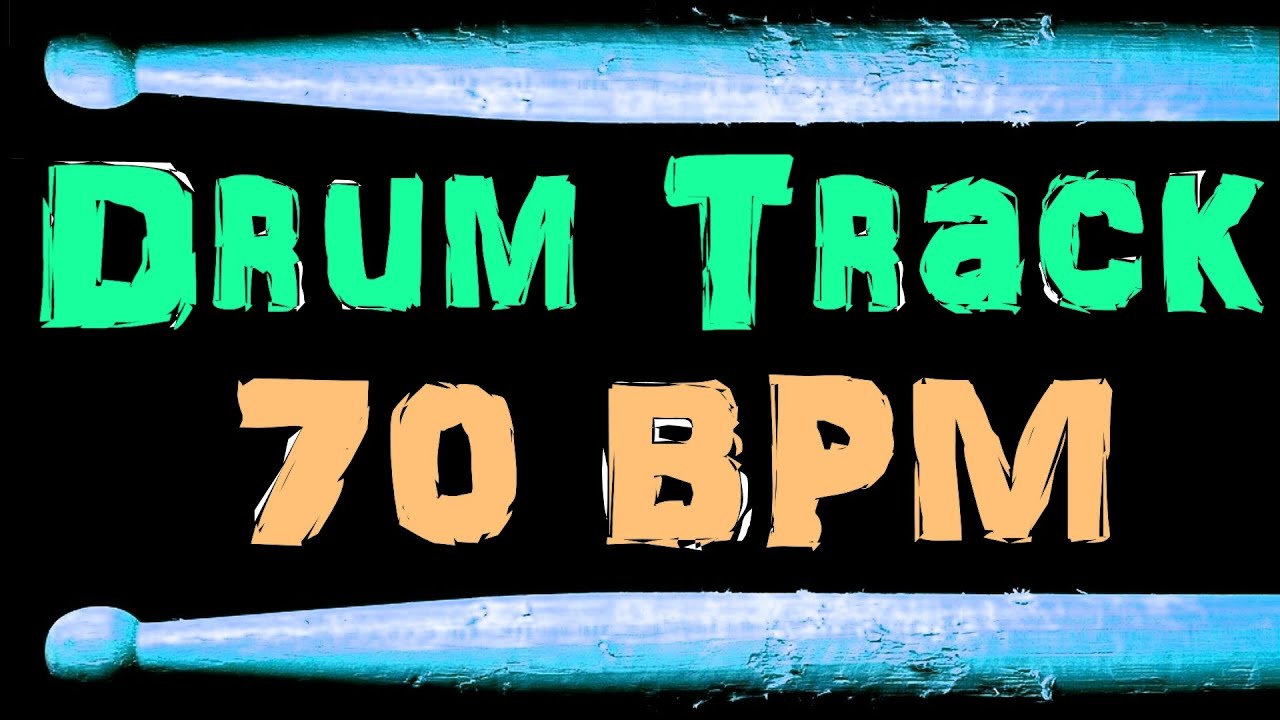 Rock Drum Beat 70 BPM Drum Beat for Bass guitar backing tracks play
