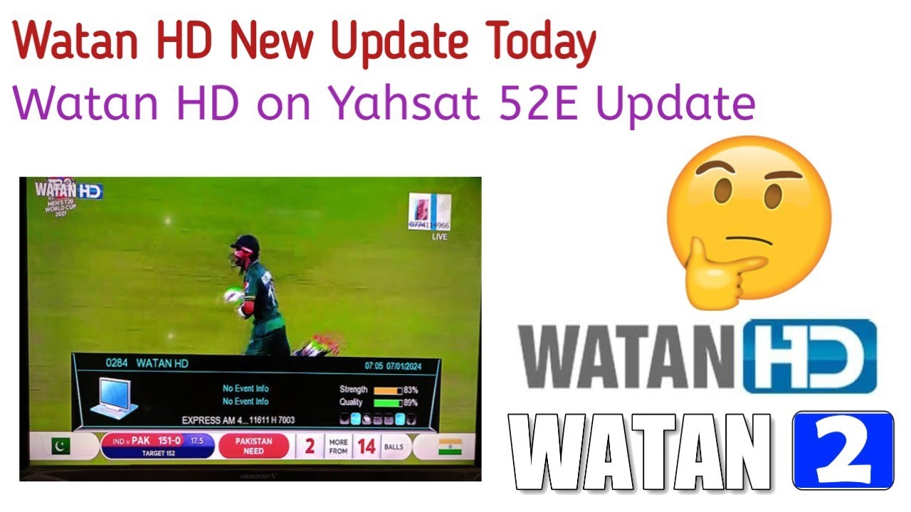 Watan HD New Update|Watan HD on Yahsat 52E|Watan HD OFF on Yahsat