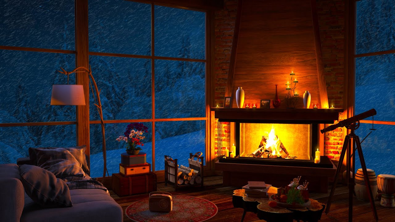Cozy Winter ASMR Ambience for Sleep in a Warm Cabin - YouTube