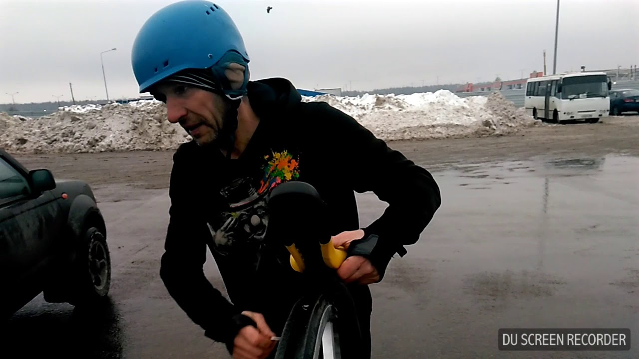 Penny Farthing, Unicycle, Ultimate Wheel 55". First time. YouTube