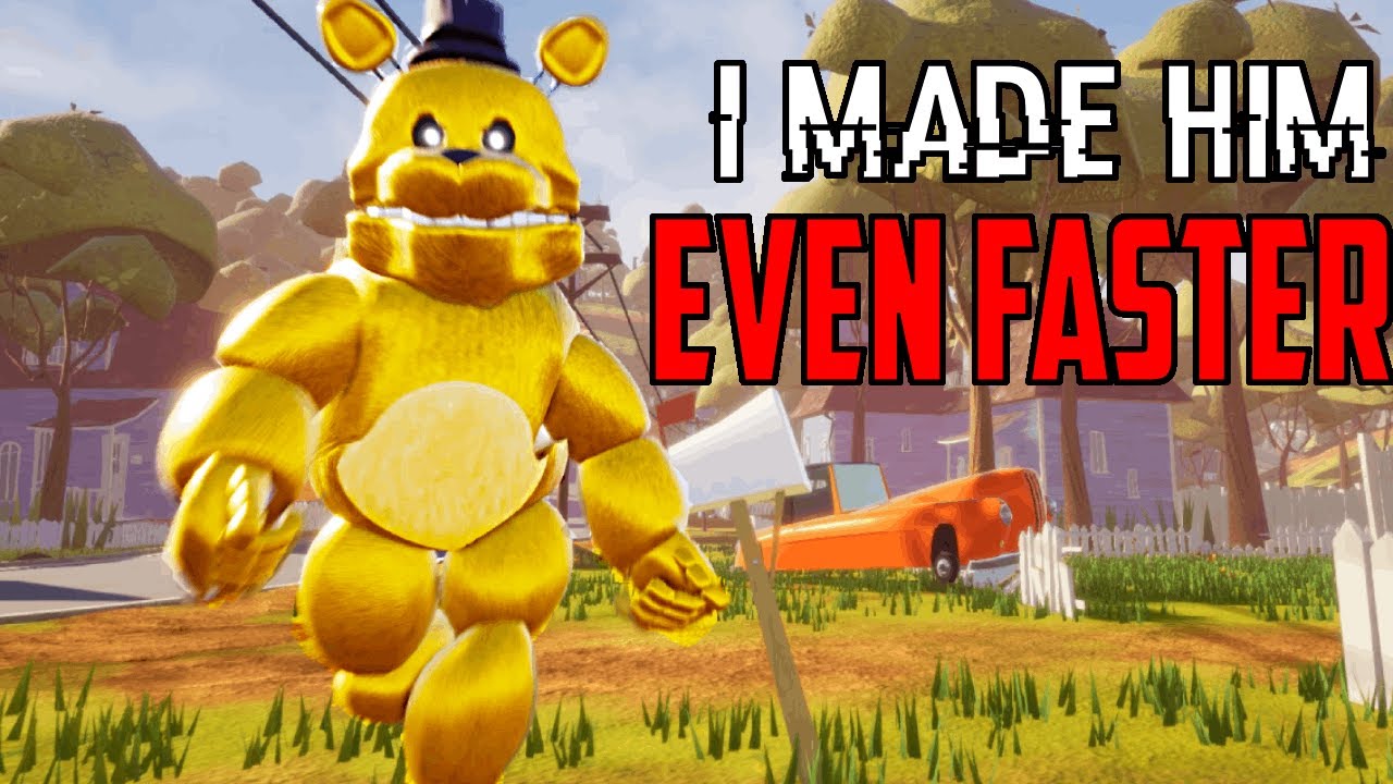 I Made Fredbear Run EVEN FASTER IN FNAF - YouTube
