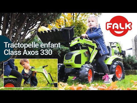 Tractopelle enfant Kubota avec remorque + excavatrice 2 à 5 ans