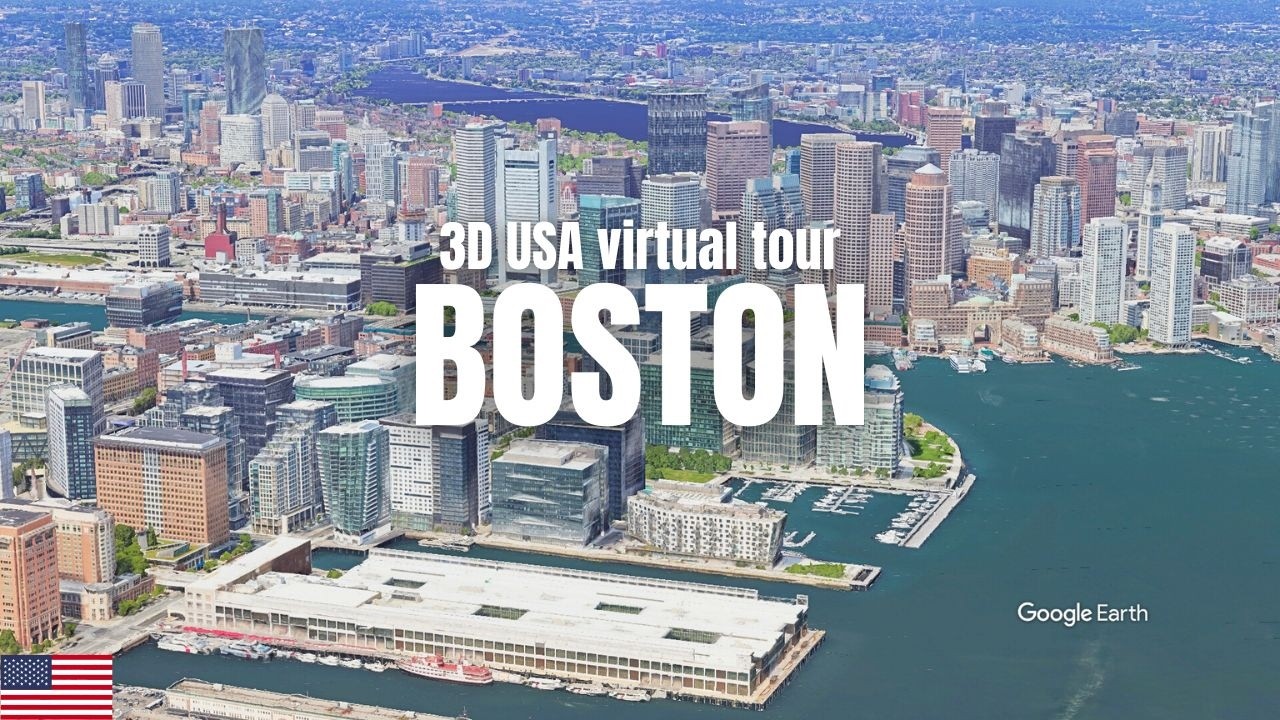 BOSTON from The Sky, Explore Points of Interest - USA