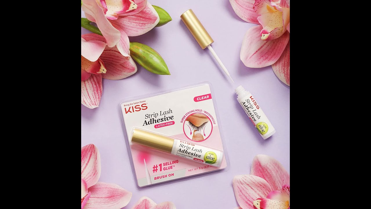 How to Use Kiss Strip Lash Adhesive Glue YouTube