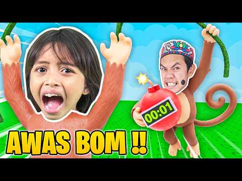 LEIKA JADI MONYET !! TOMPEL SAMPAI PANIK KEJAR KEJARAN DI BE A MONKEY [ROBLOX INDONESIA]