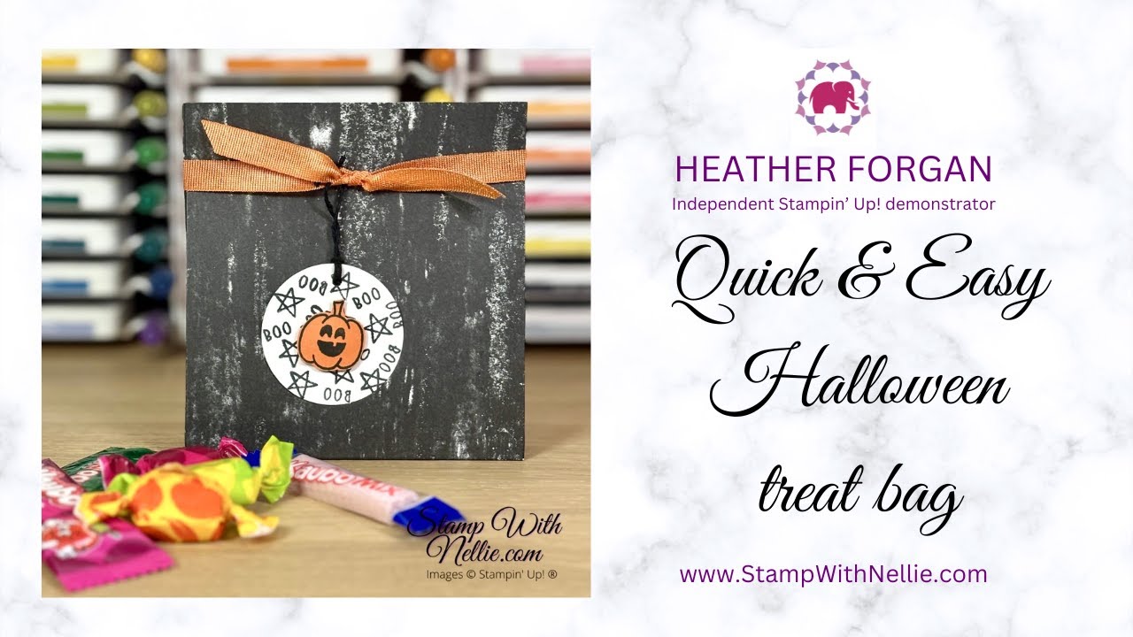 How to make a quick and easy Halloween treat bag using Stampin' Up ...