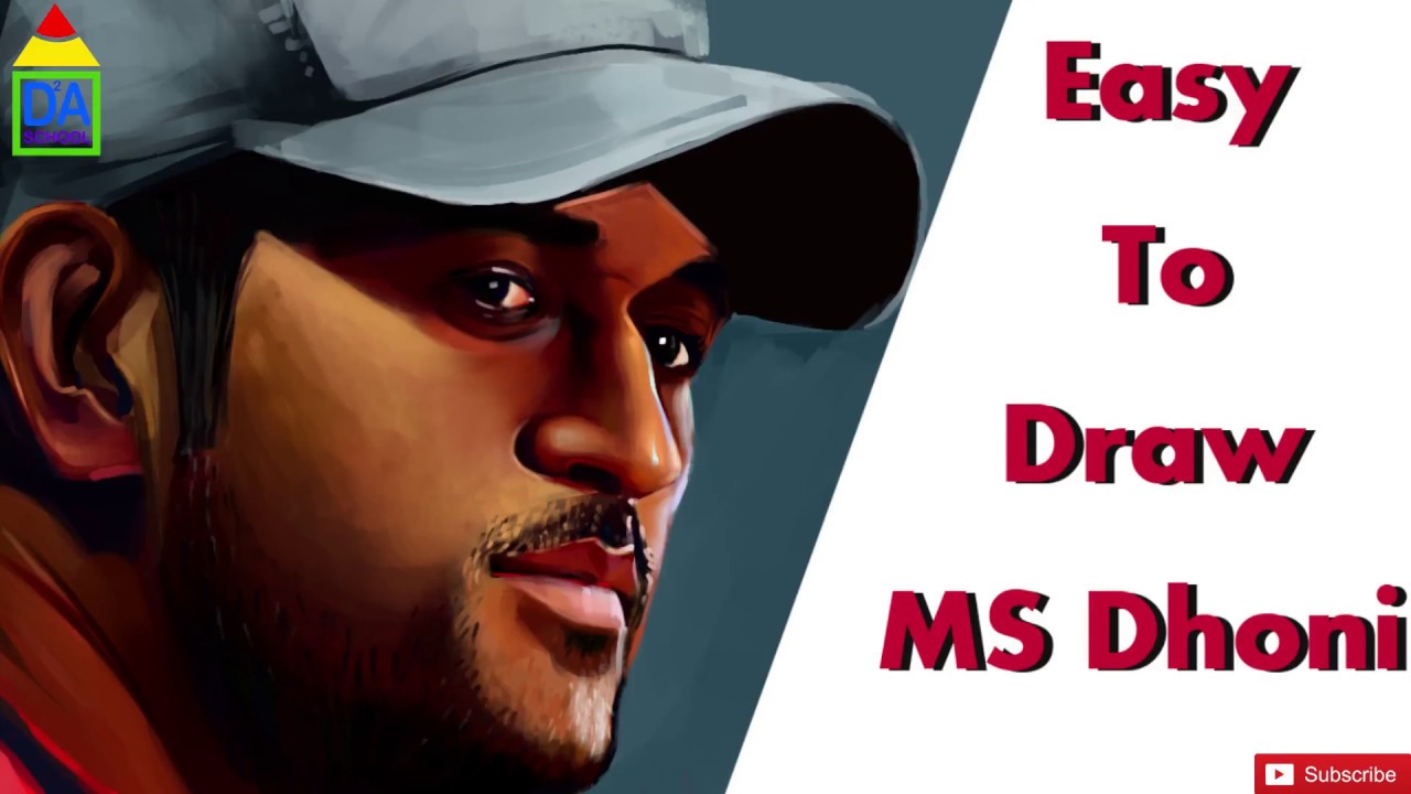 how to make digital painting in tutorial ms dhoni painting