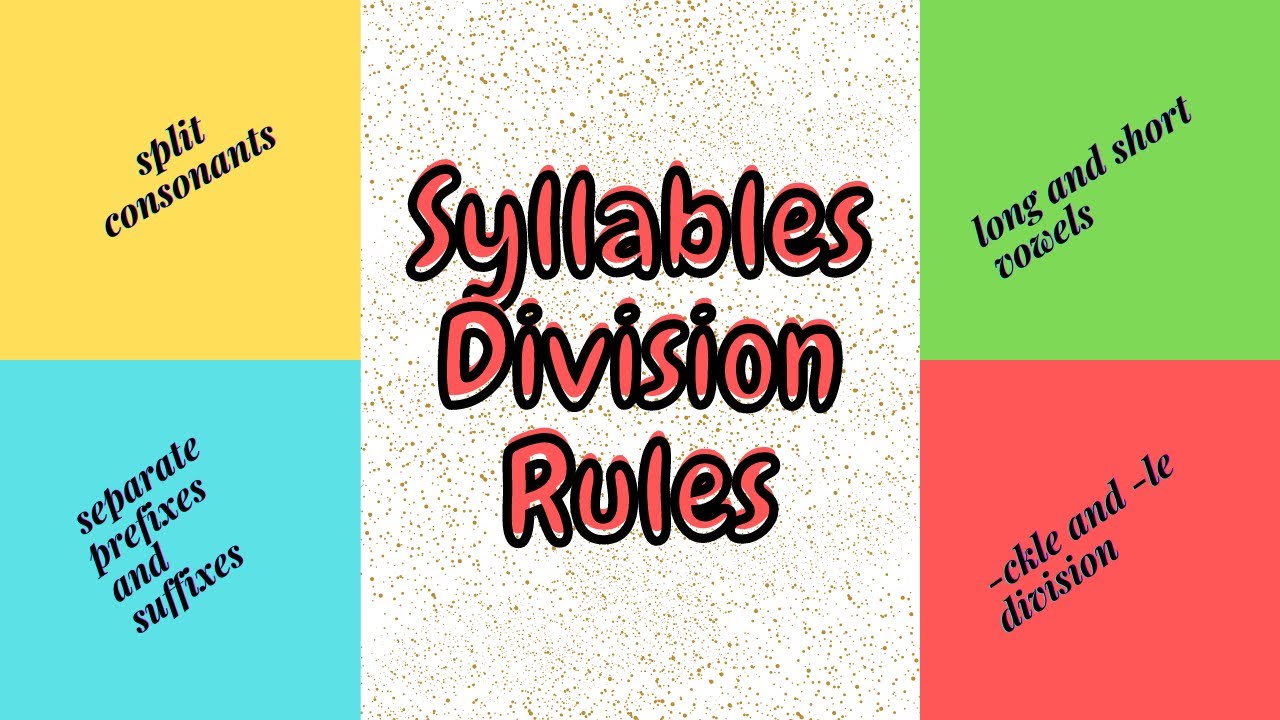 Syllables Division Rules // How to Divide a Word into Syllables? - YouTube