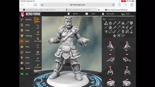 How to make a basic barbarian on heroforge.com
