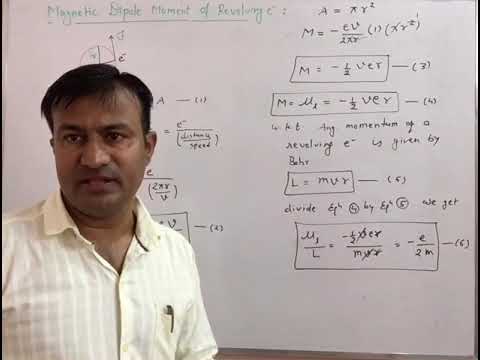 class xii chapter 4 magnetic dipole moment of revolving electron ...