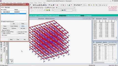 Staad pro tutorials for beginners - How to Create Design of two way slab in staad.pro