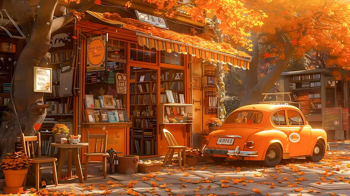 🍂 Cozy Autumn cafe bookstore 📚 Fall Lofi hip hop 2024 | Autumn Lofi chill your Mind for Focus, Work📚