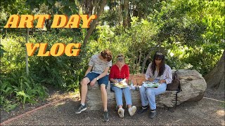 ART DAY VLOG   drawing with oil pastel in nature  talk of self love  [PART 1]