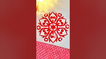 Easy Paper Cutting Snowflake Tutorial For Festive Decoration #shorts #paperart Kirigami