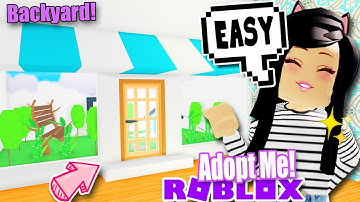 Custom *REALISTIC BACKYARD* Tutorial! Adopt Me Roblox Build Hacks Furniture EASY CHEAP