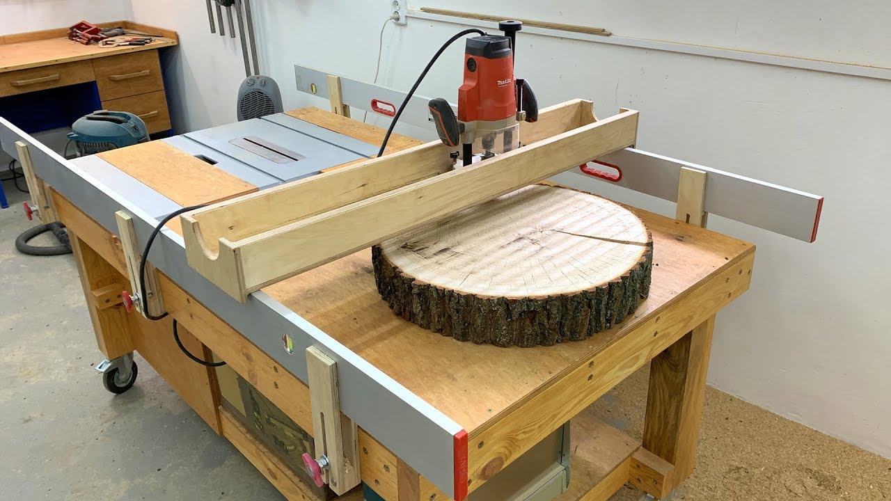 Adjustable Router Sled Homemade - YouTube