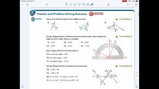 Lesson 1-4 Measuring Angles Part II