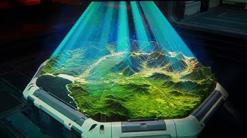 Scifi pin map created using shader and vfx graphs in Unity3d