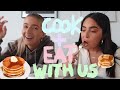 COOK WITH US + MINI MUKBANG!! | so fun | Sophia and Cinzia