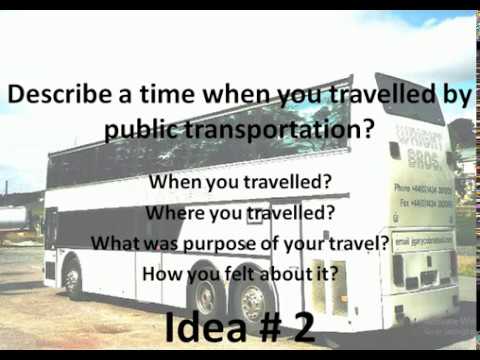 describe a time you travel by public transport