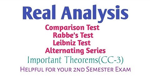 Real Analysis: Important Test & Theorems Notes| Unit-2 | CC-3