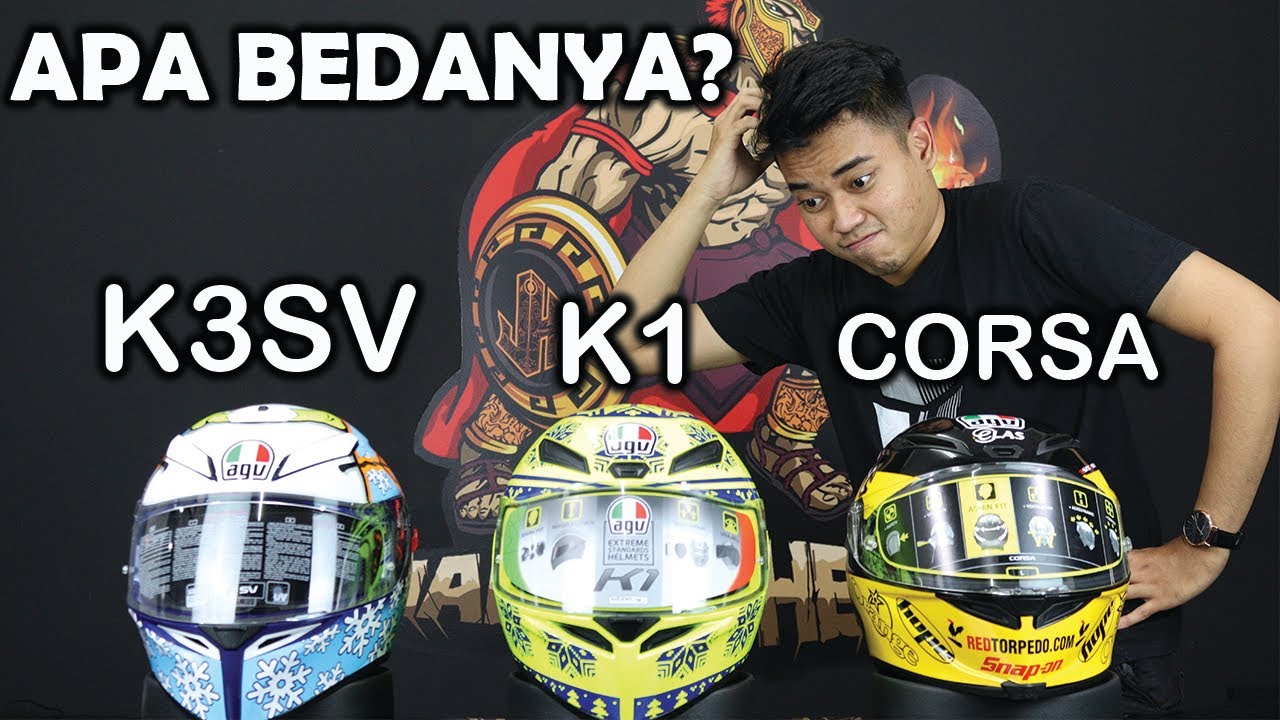 KOMPARASI 3 AGV : K3SV VS K1 VS CORSA KOMPARASI 3 AGV : K3SV VS K1 VS CORSA