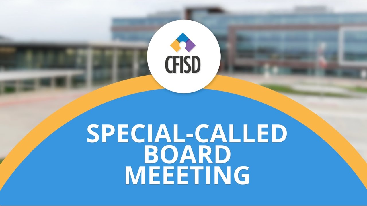 Special Called Board Meeting | May 22, 2025