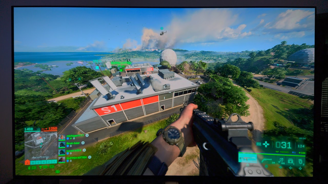 Sony A90J Battlefield 2042 4k HDR 60fps Impressions With Govee Demo