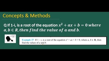 If 1-i, is a root of the equation x^2+ax+b=0 where a,b∈R, then find the value of a and b.