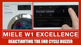 How to Turn Off The End Of Cycle Buzzer Miele W1 Washing Machine