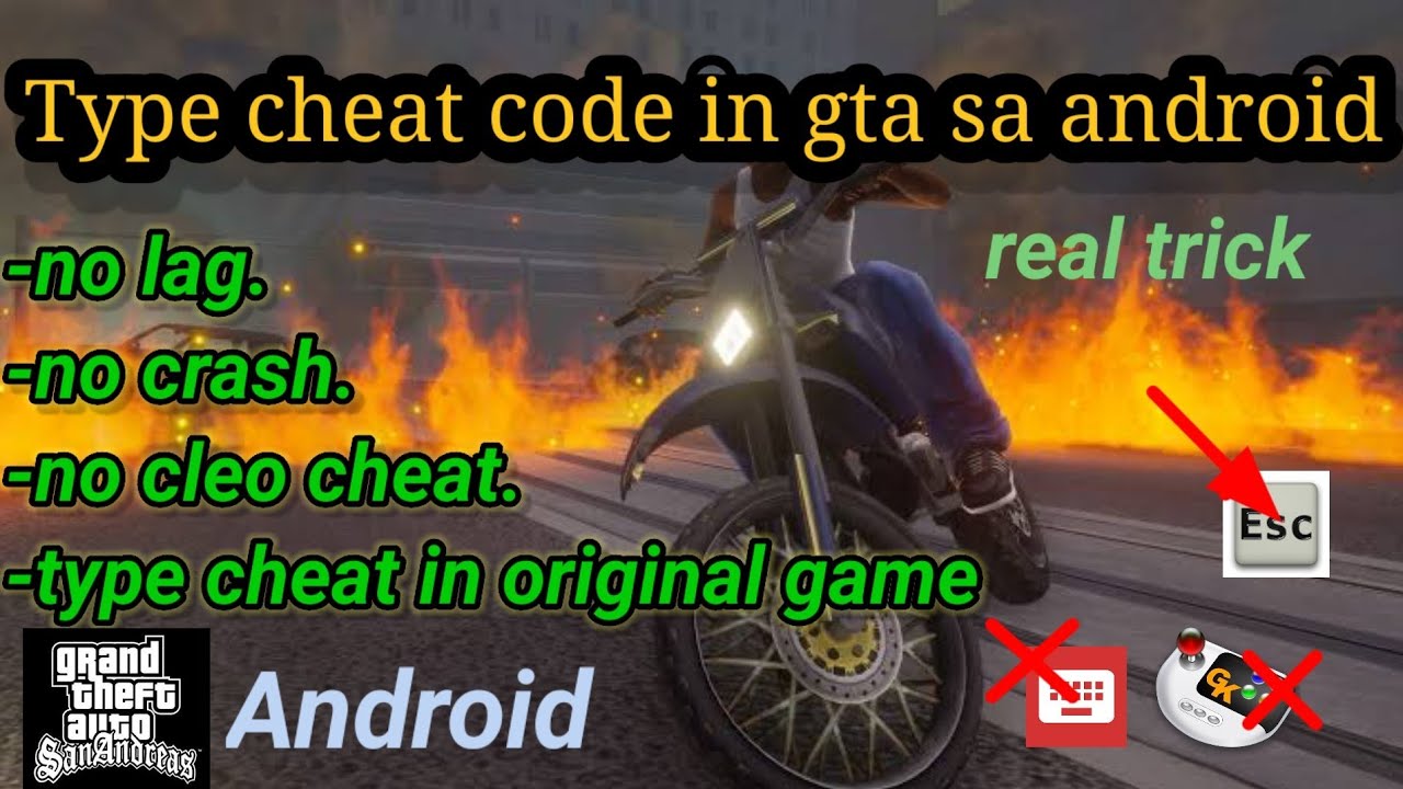 How To Type (Use) Cheat Code In GTA San Andreas In Android! 💯working ...