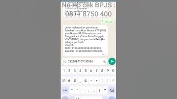 Thumbnail of cara cek status BPJS dengan whatsApp no Hp +62 811-8750-400