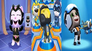 Talking Tom Sky RUN New Update VS Talking Tom Hero Dash SUPER TOM VS Superhero ANGELA New Outfit screenshot 5