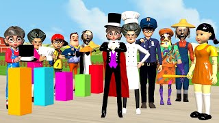 Scary Teacher 3D vs Squid Game Career Hat Squid Game Doll Error and Nice  5 Times Challenge Dresses by Scary Teacher Cute 50,581 views 2 months ago 30 minutes