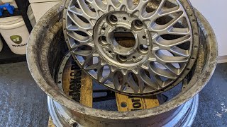 Fixing knackered split rim alloy wheels.