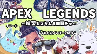 【APEX】APEX LEGENDS ~練習カスタム４日目やつ~【朱鐘灰斗/摩耶パンダ/マグノリア・ウル・バウム/六連星ヘキサ】