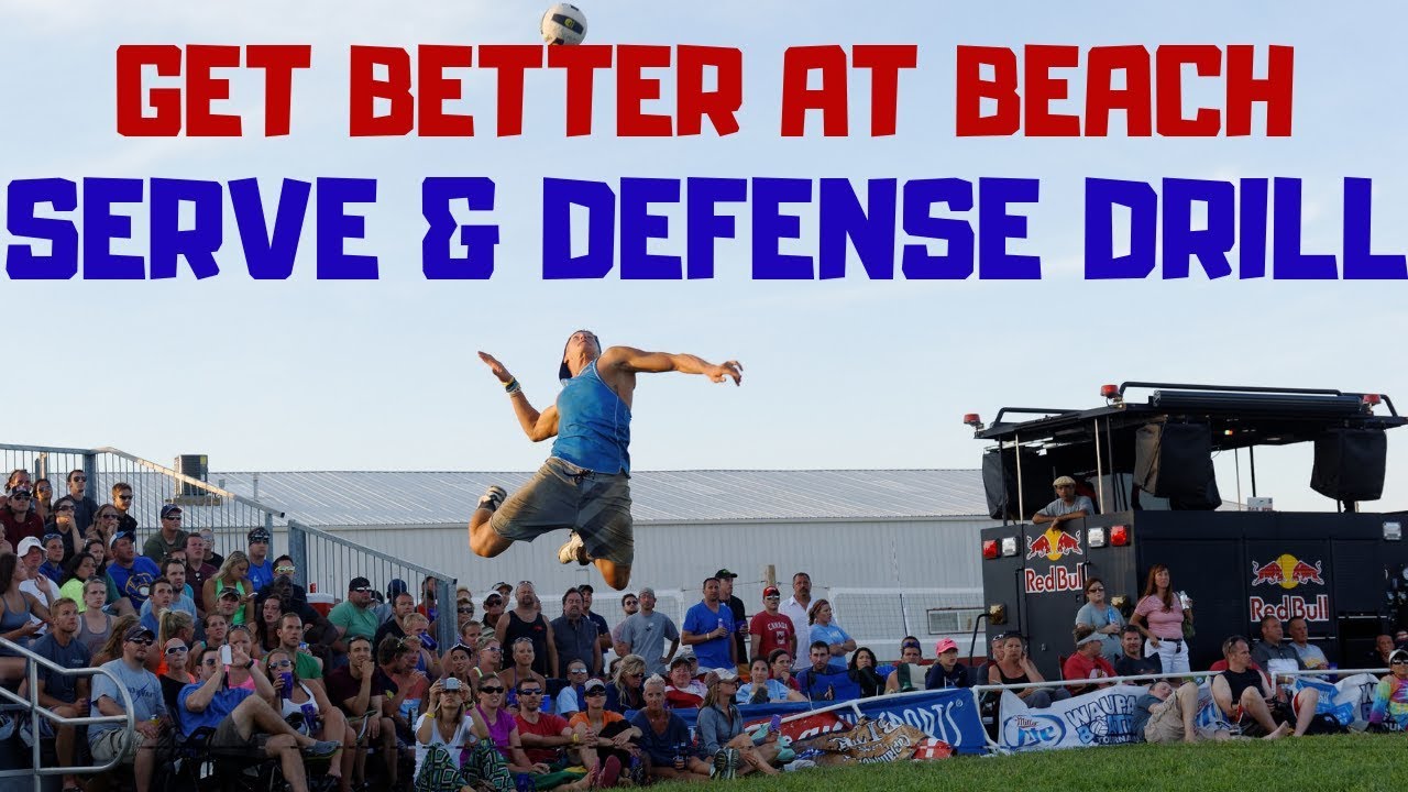 AWESOME 2 PERSON BEACH VOLLEYBALL DRILL FOR SERVING AND DEFENSE!! YouTube