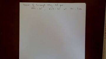 Construire un triangle connaissant deux angles et la longueur d