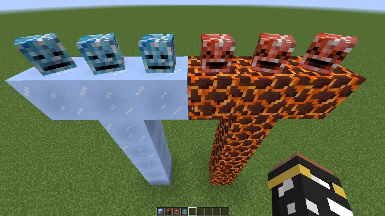 what if you create a DOUBLE ICE MAGMA CREEPER in MINECRAFT - YouTube