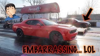 DODGE DEMON GETS DESTROYED BY A NITROUS SCATPACK!