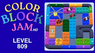 Color Block Jam Level 809 Solution Walkthrough